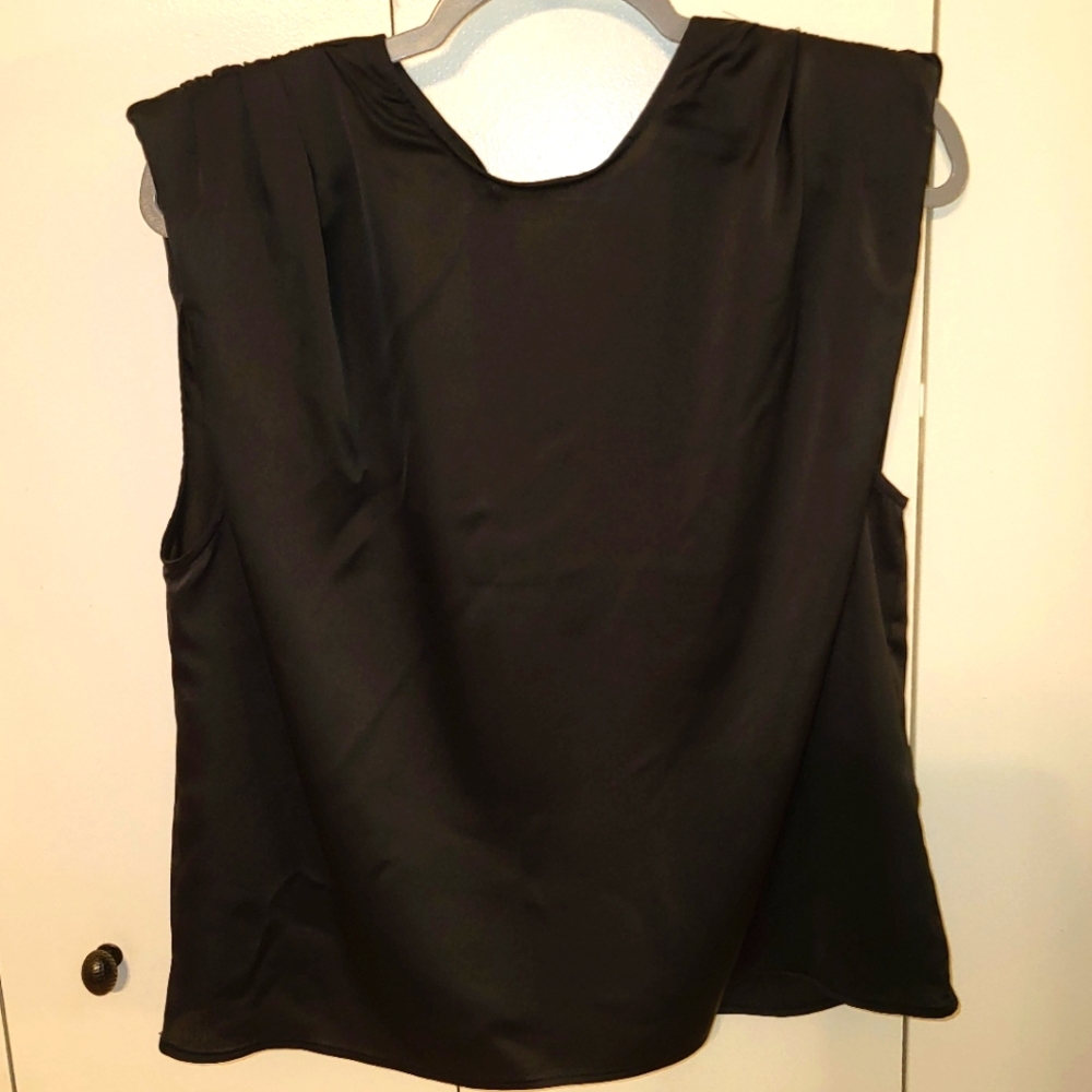 Satin Blouse with padded shoulders size 8